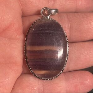 Fluorite crystal pendant
